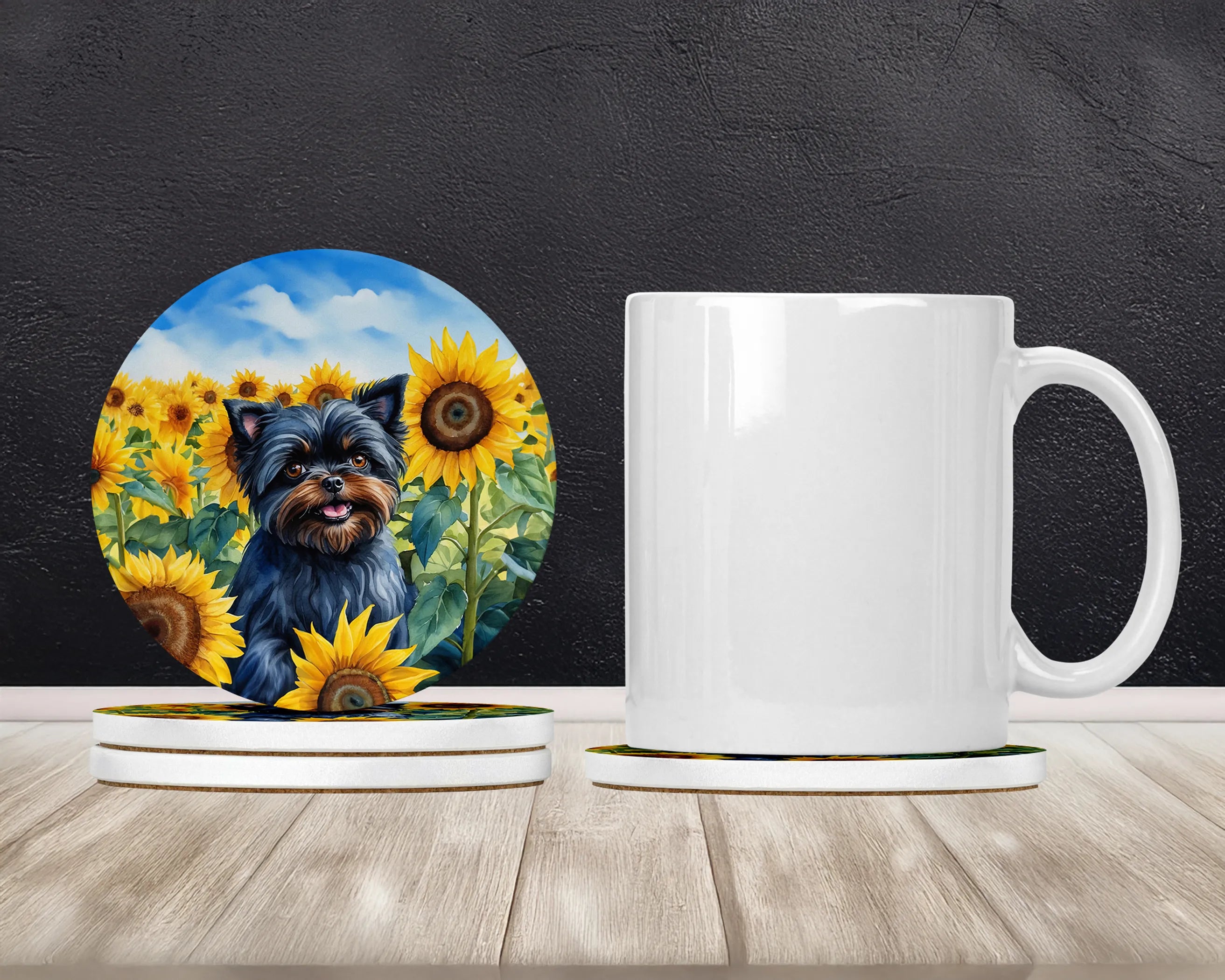 In Sunflowers Large Sandstone Coasters