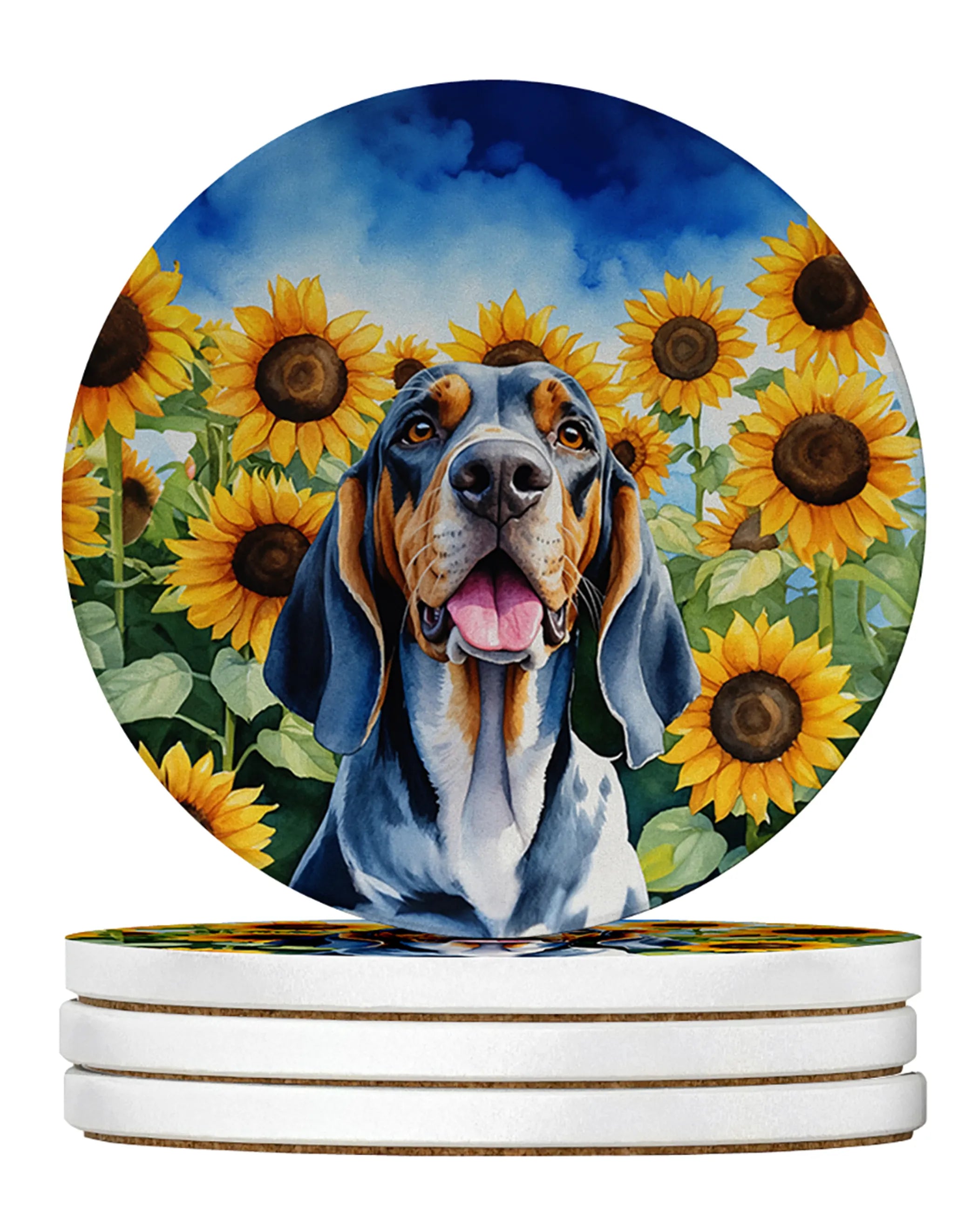 In Sunflowers Large Sandstone Coasters