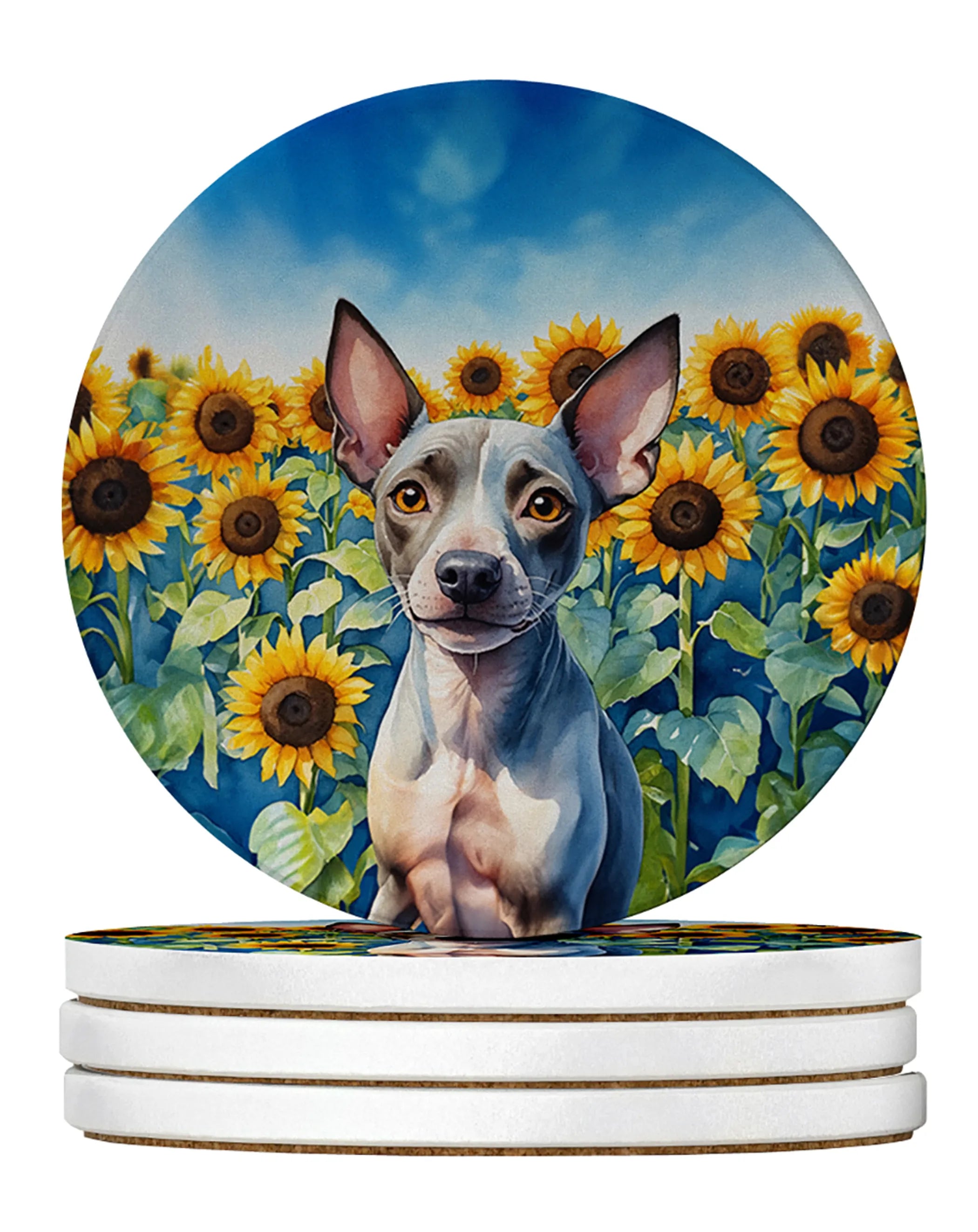 In Sunflowers Large Sandstone Coasters