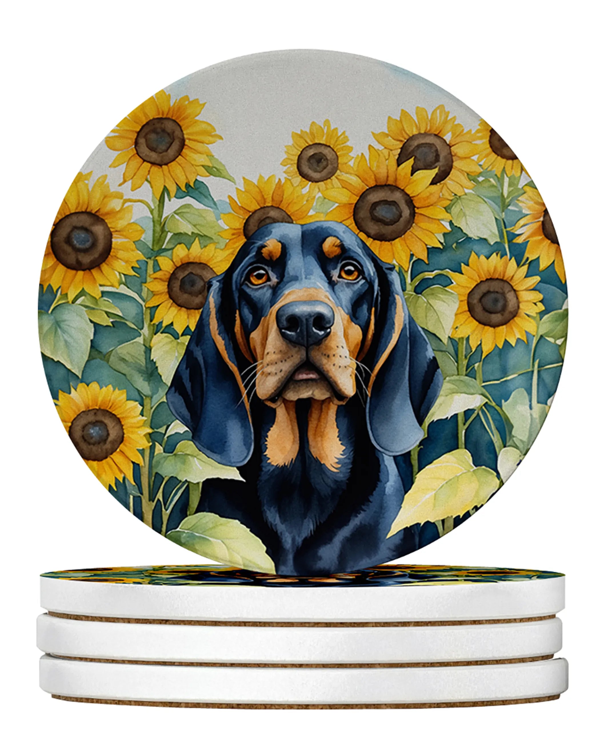 In Sunflowers Large Sandstone Coasters