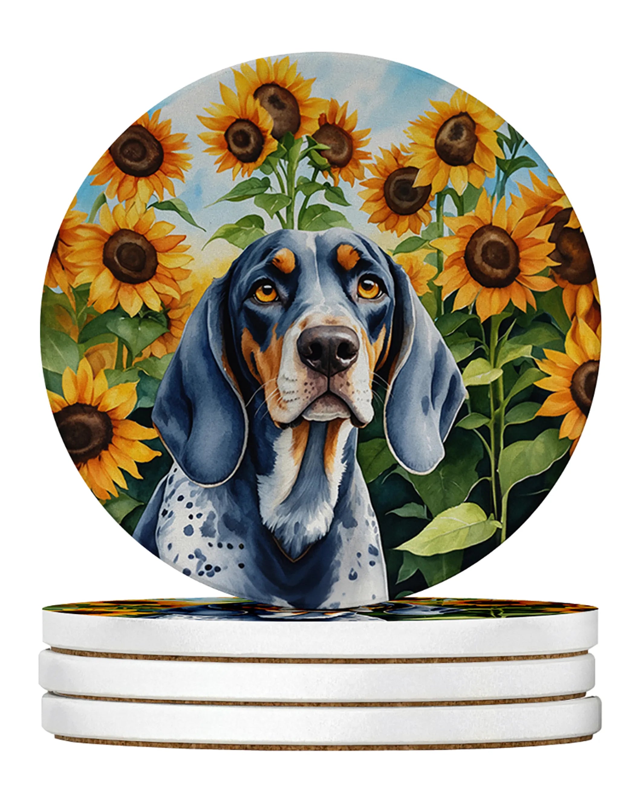 In Sunflowers Large Sandstone Coasters
