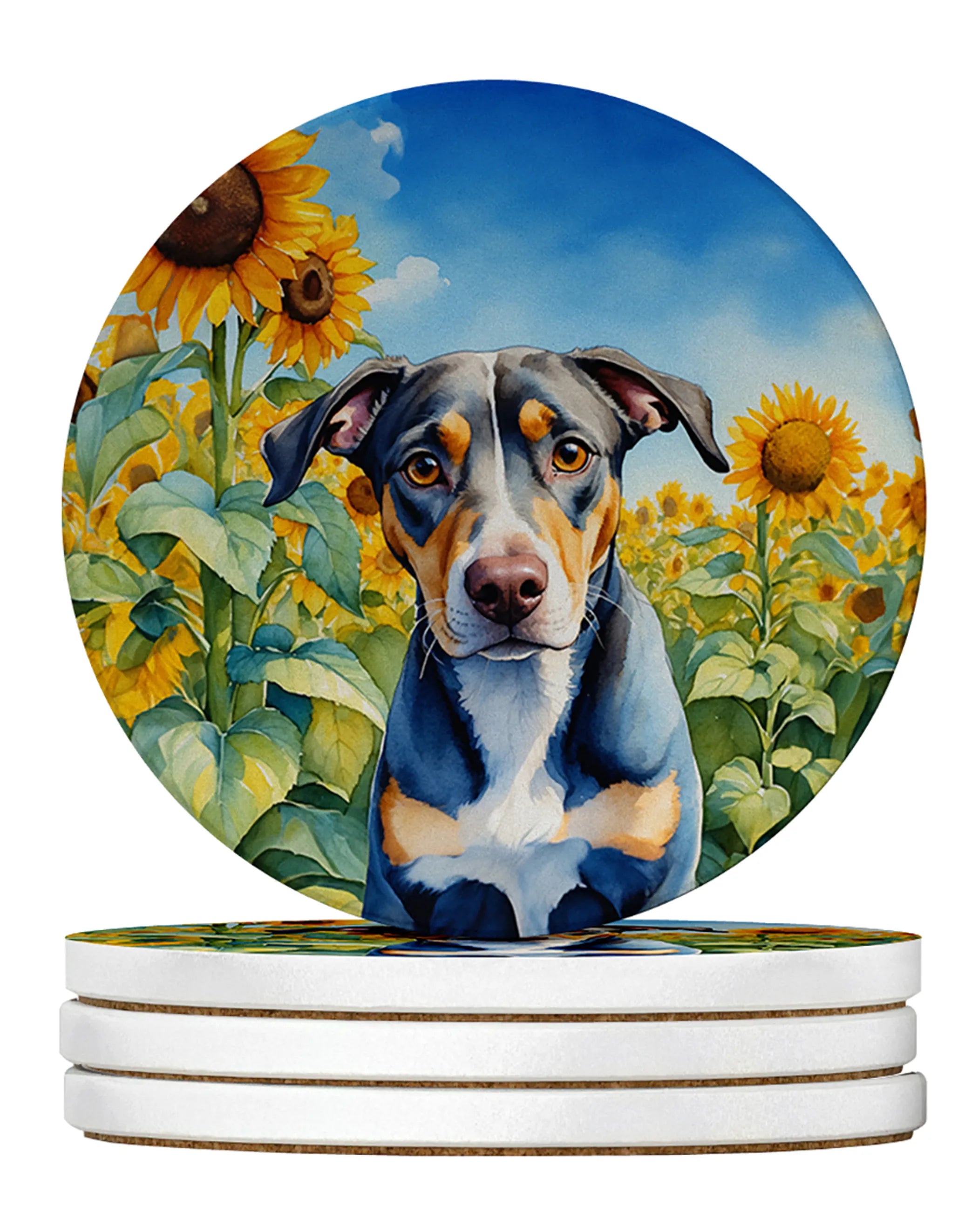 In Sunflowers Large Sandstone Coasters