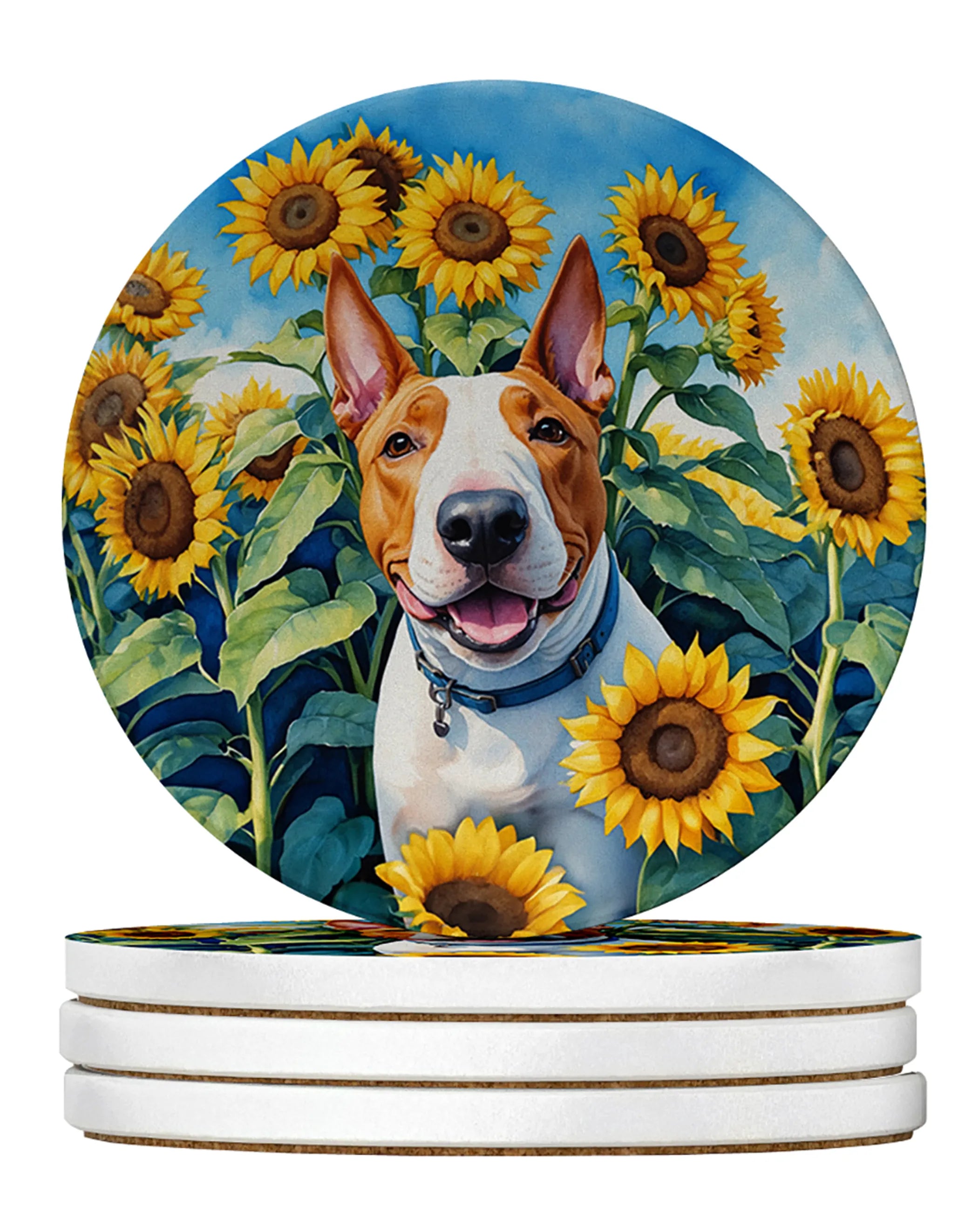 In Sunflowers Large Sandstone Coasters