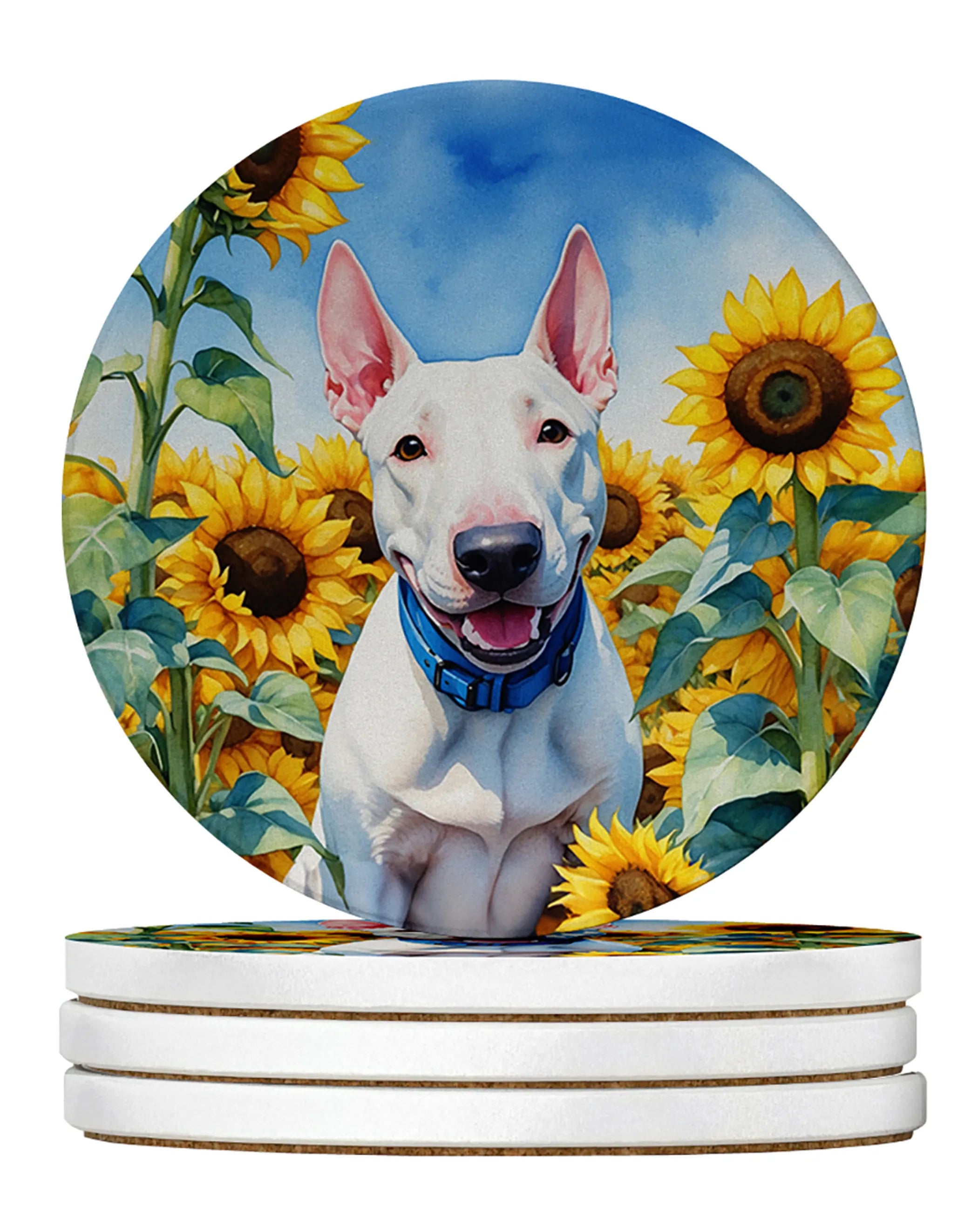 In Sunflowers Large Sandstone Coasters