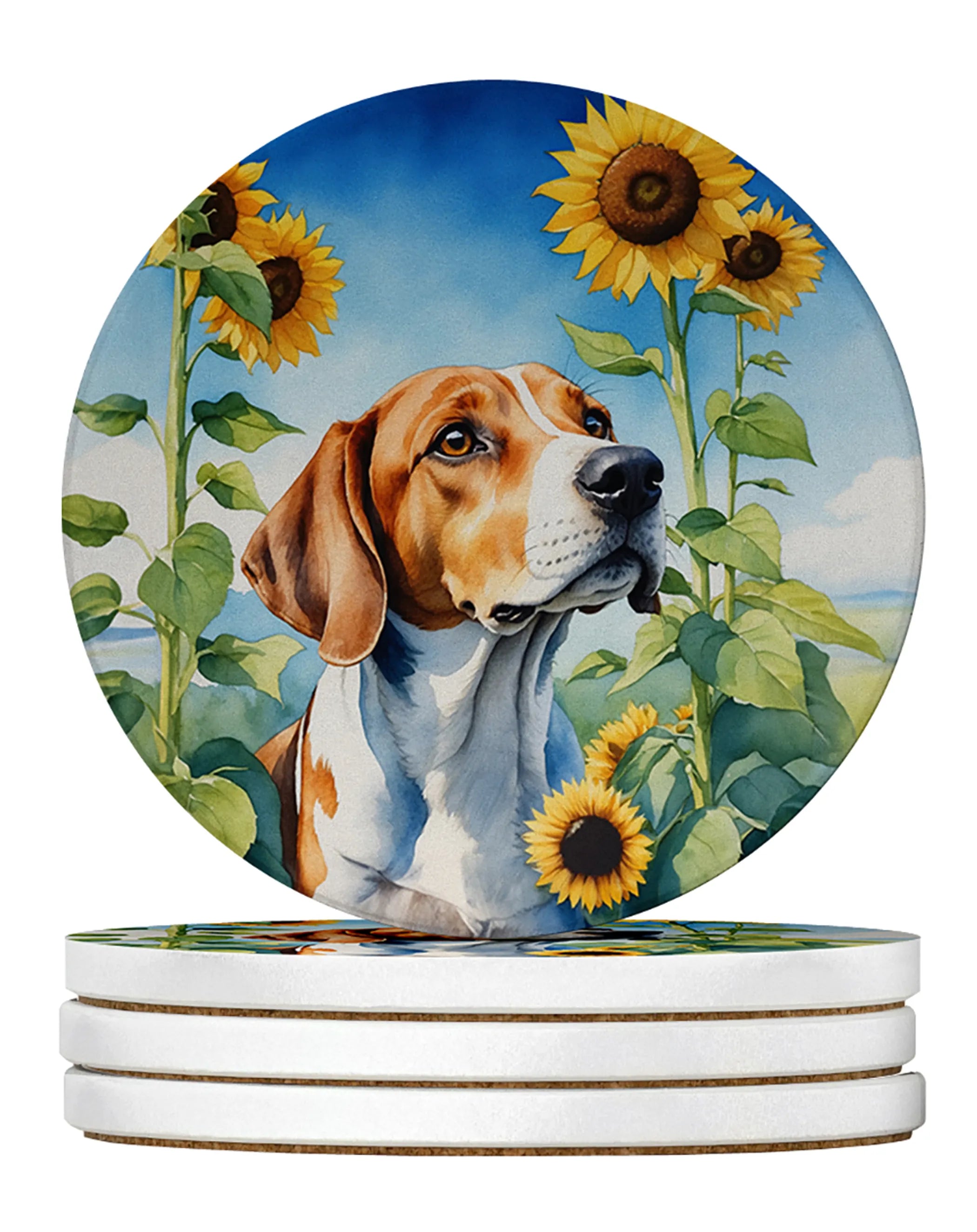 In Sunflowers Large Sandstone Coasters