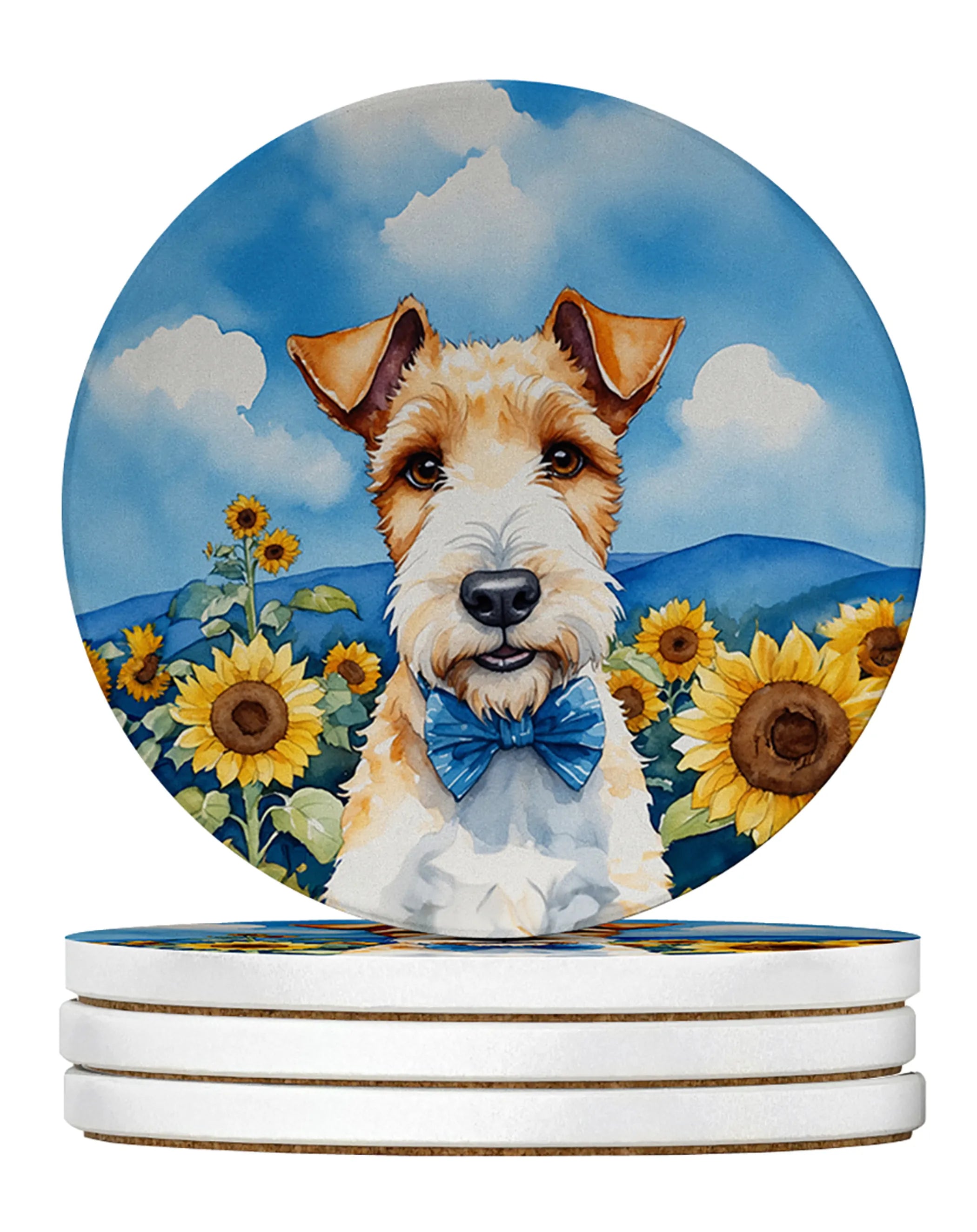 In Sunflowers Large Sandstone Coasters